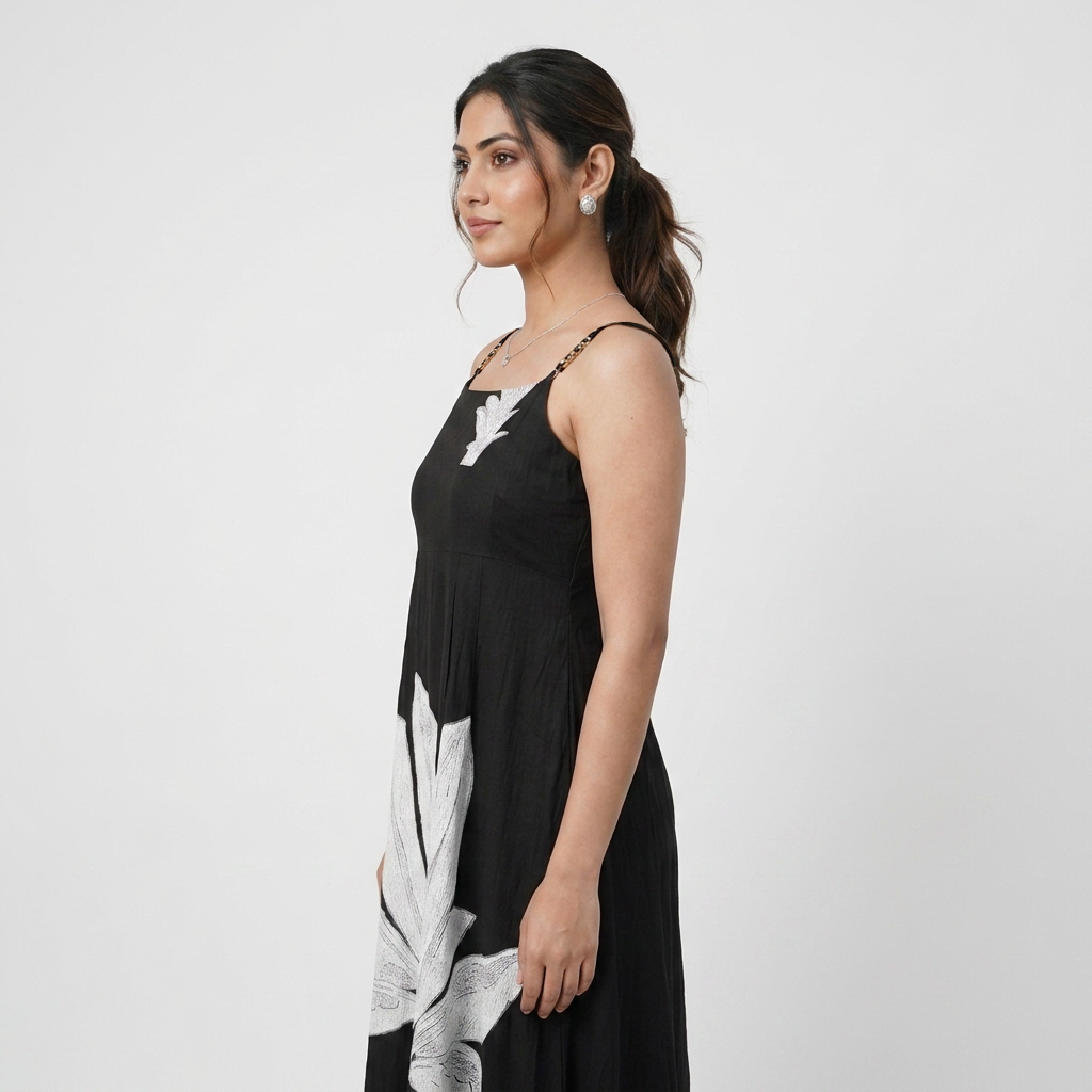 Printed A-Line Flared Dress