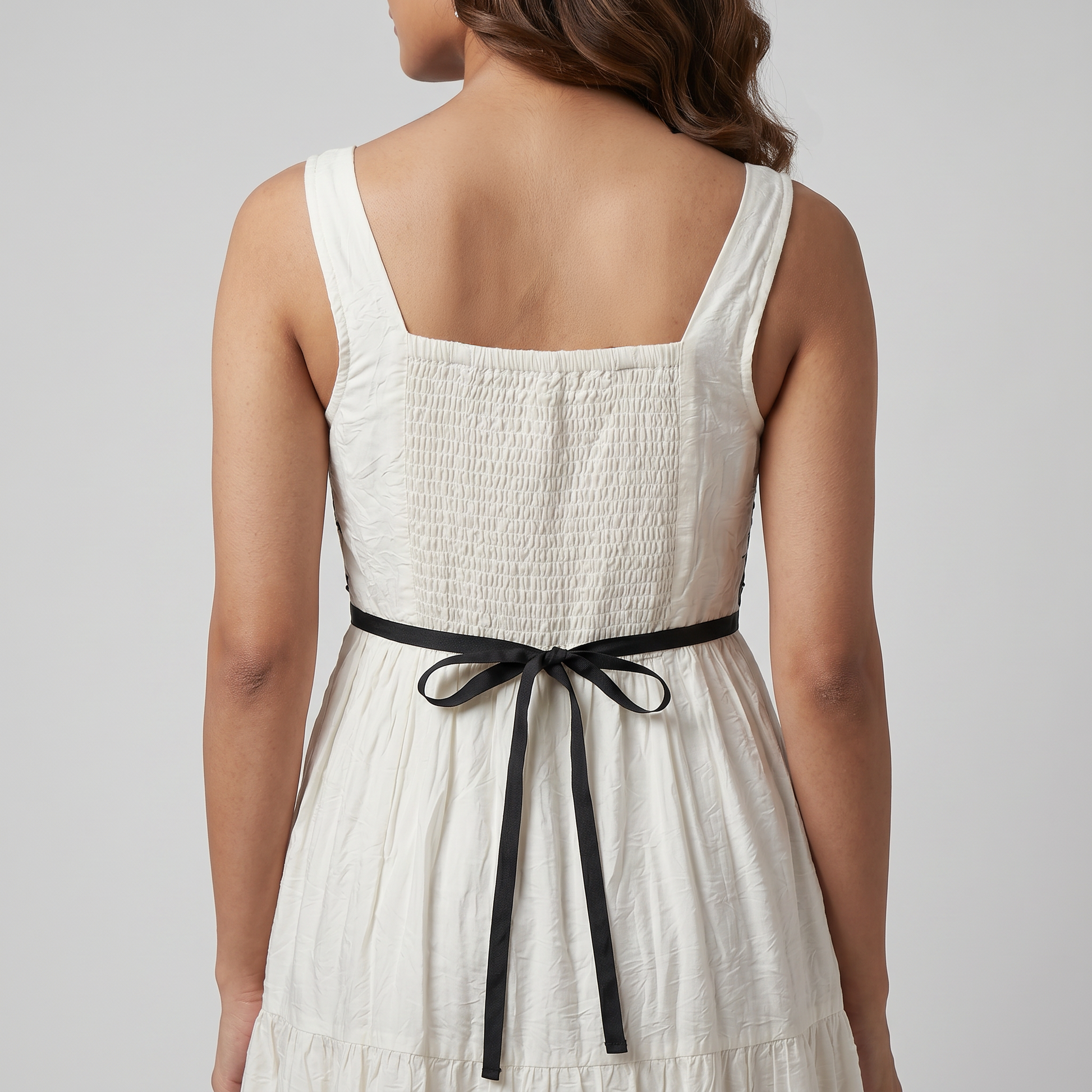 Embroidered Flared Dress