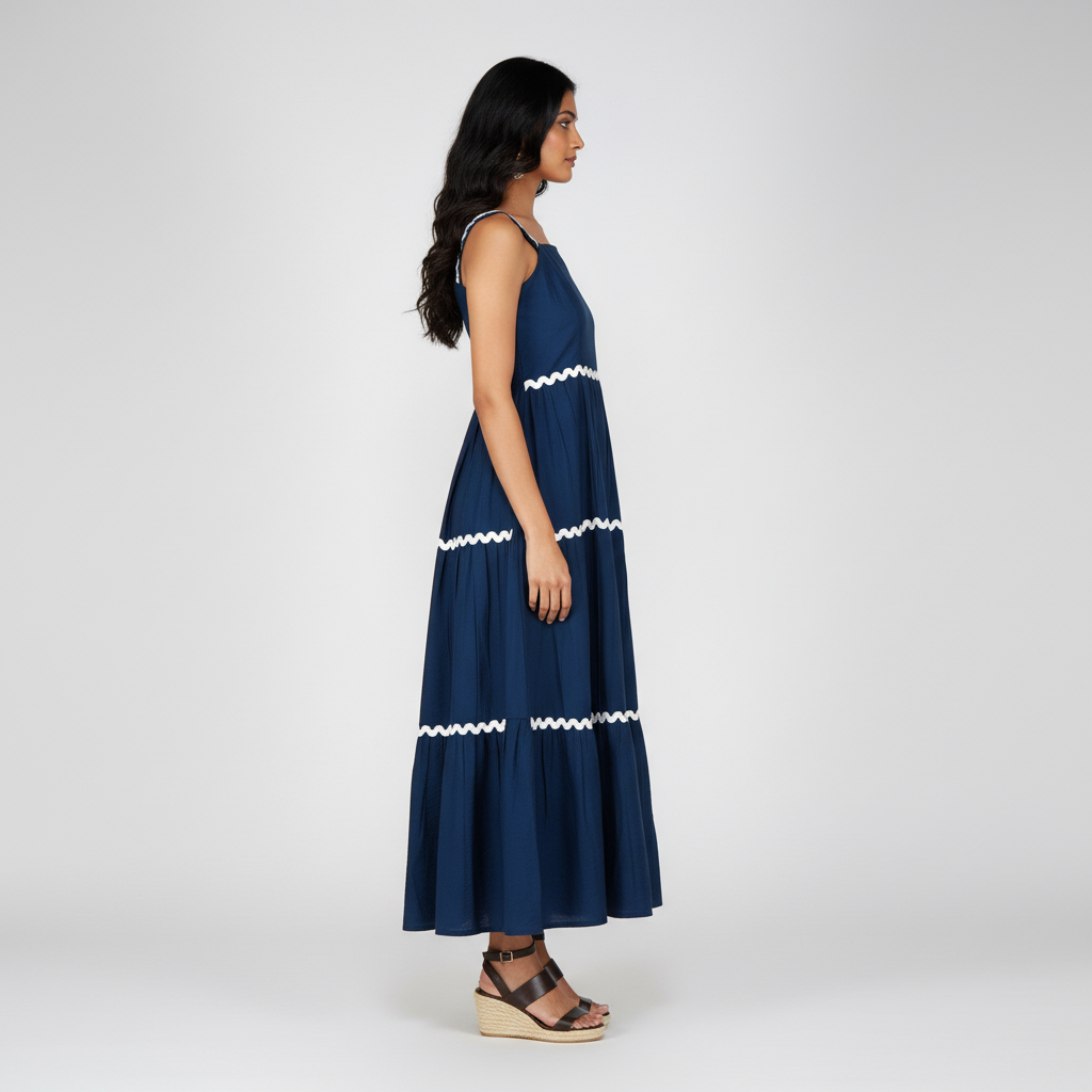 Woven Solid Sleeveless Dress