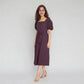 Polyester Elastane Solid Short Sleeve Dress