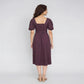 Polyester Elastane Solid Short Sleeve Dress