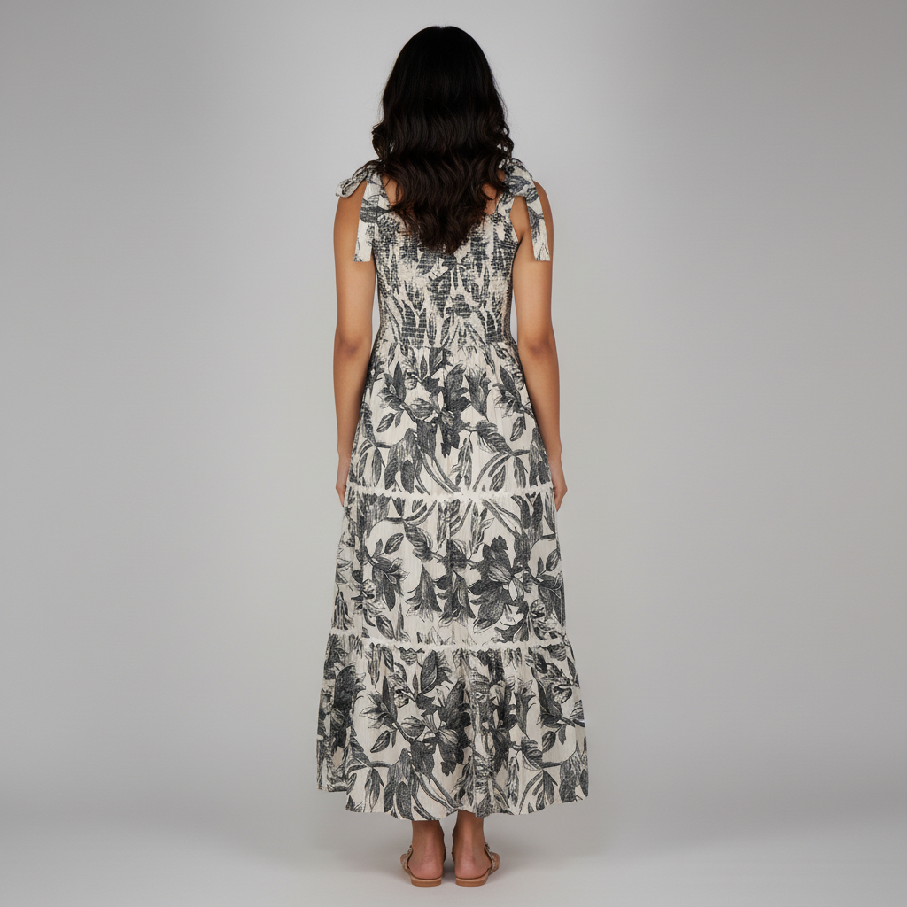 Knitted Printed Sleeveless Dress