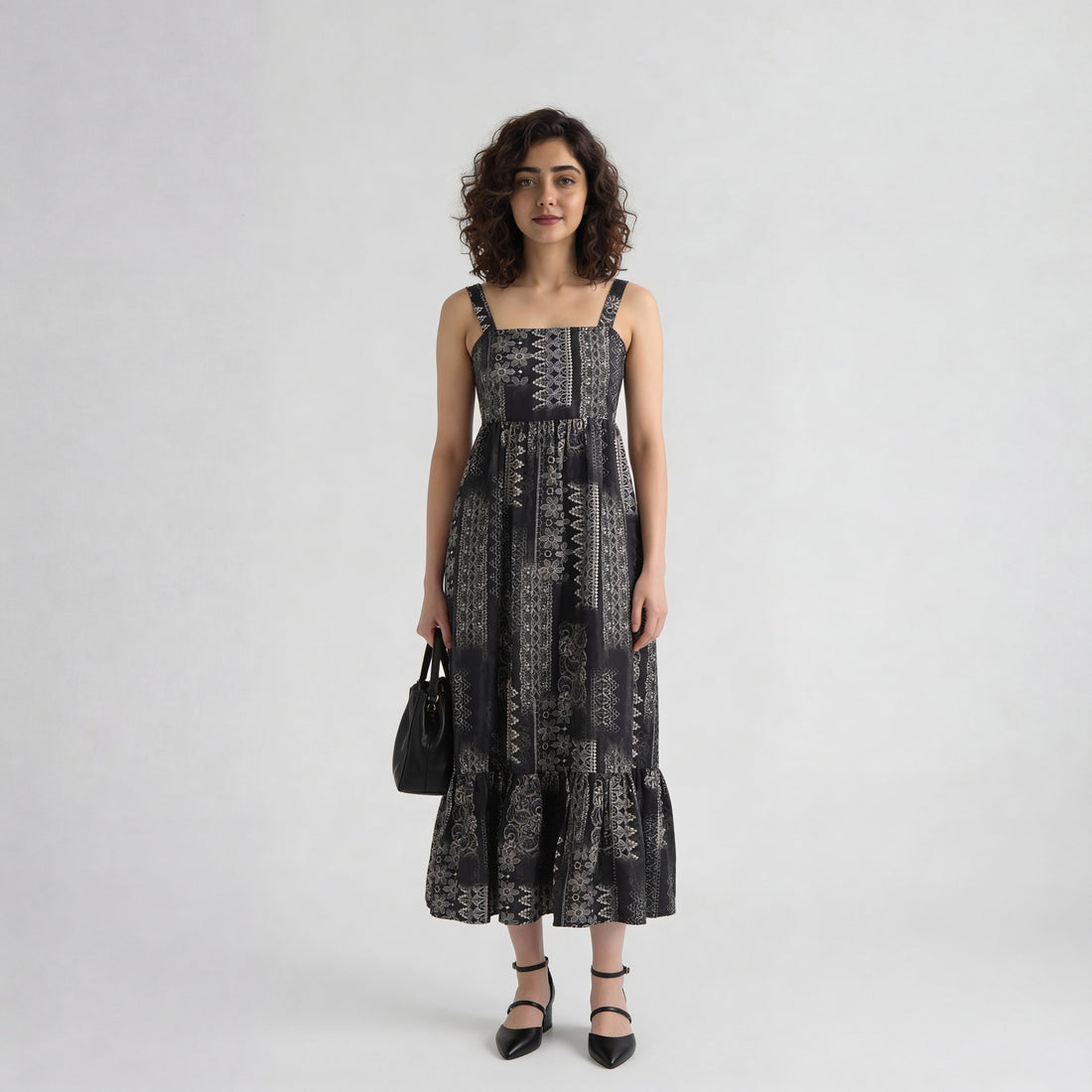 Printed Flared Dress