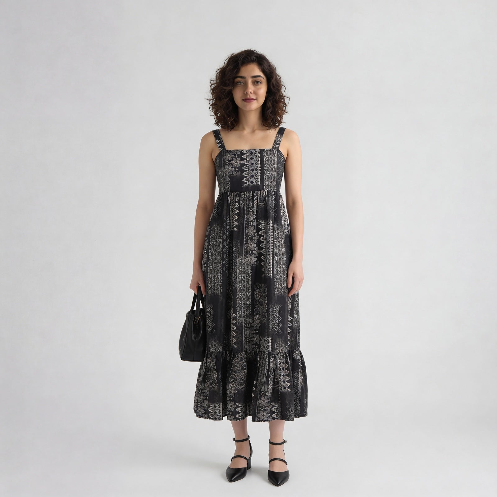 Printed Flared Dress