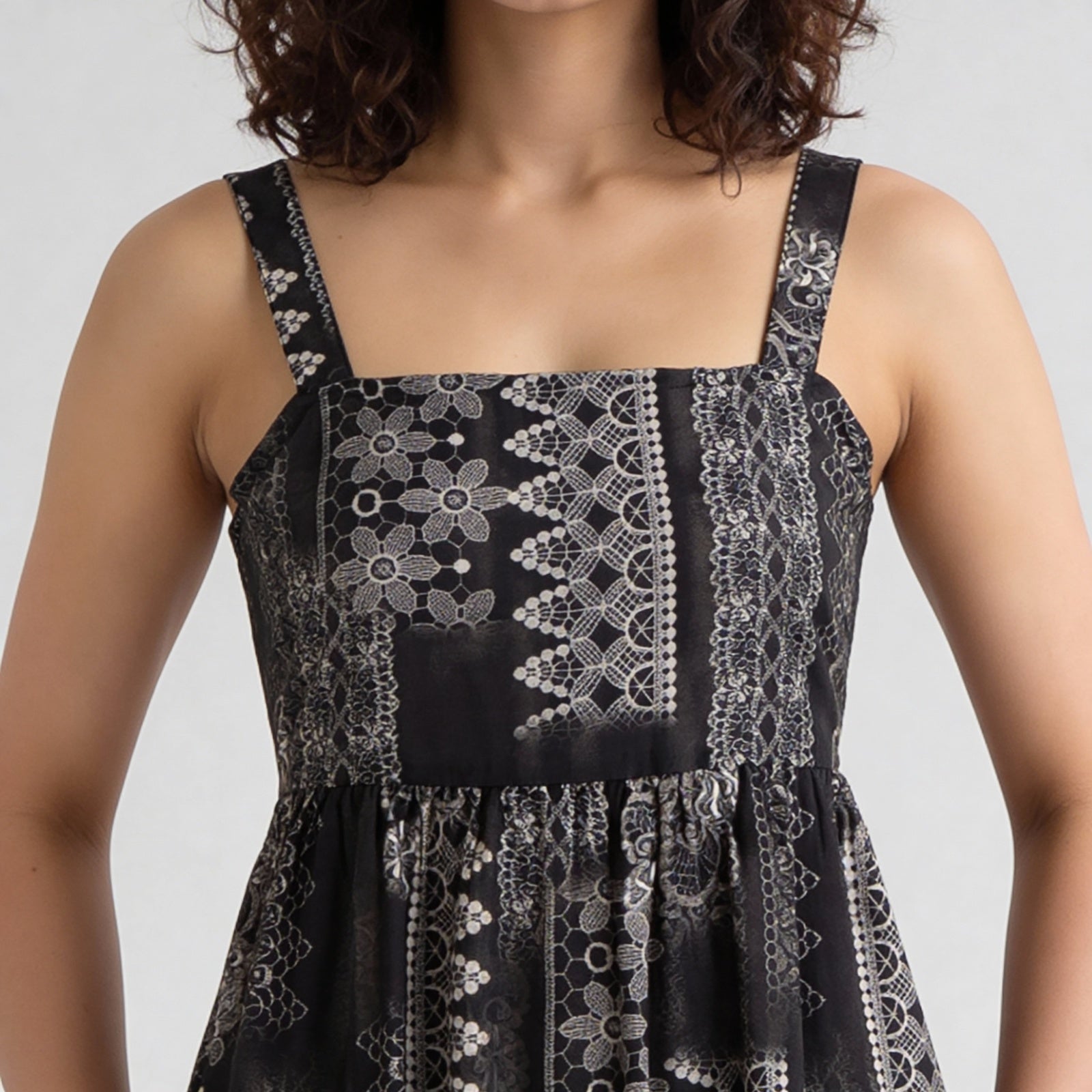 Printed Flared Dress