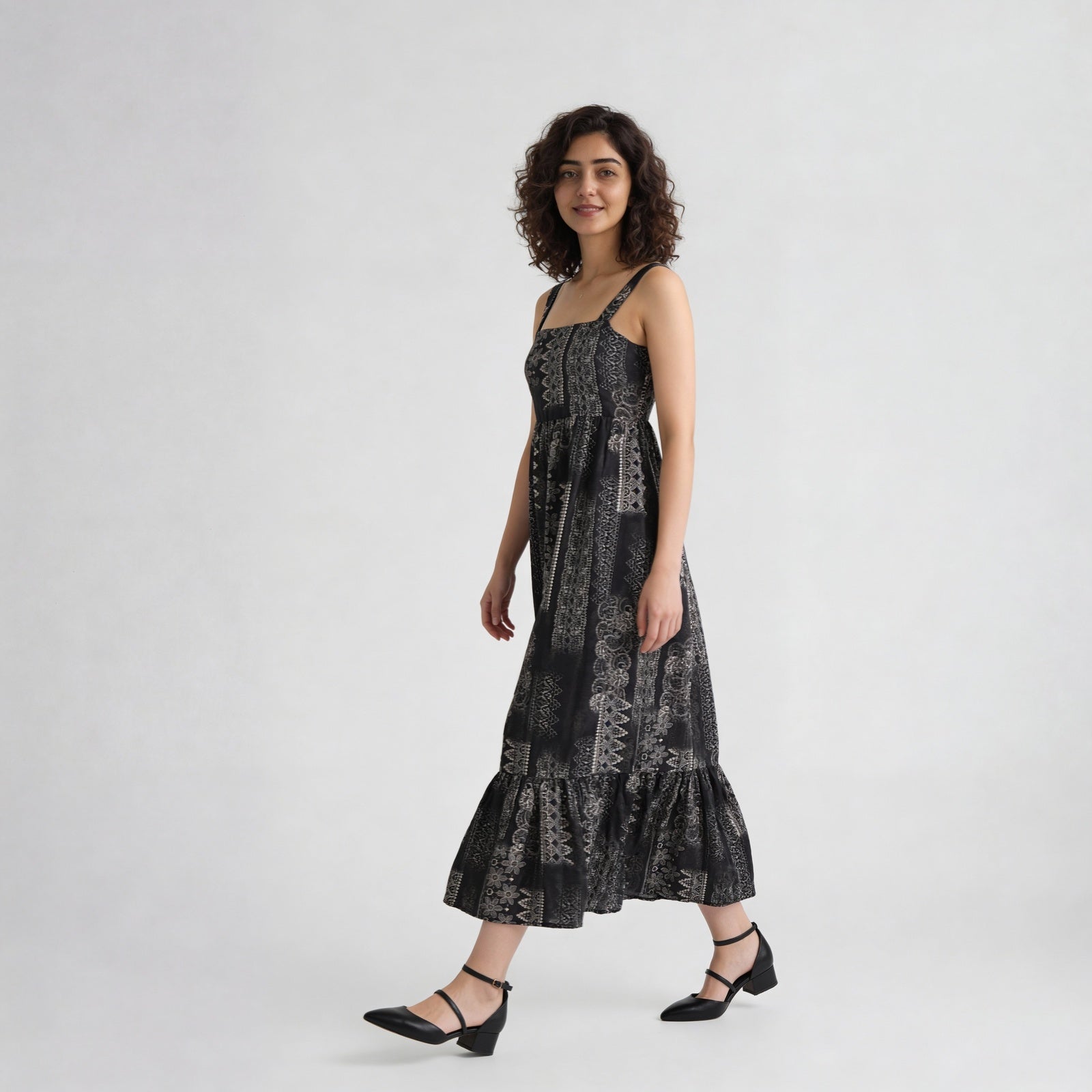 Printed Flared Dress