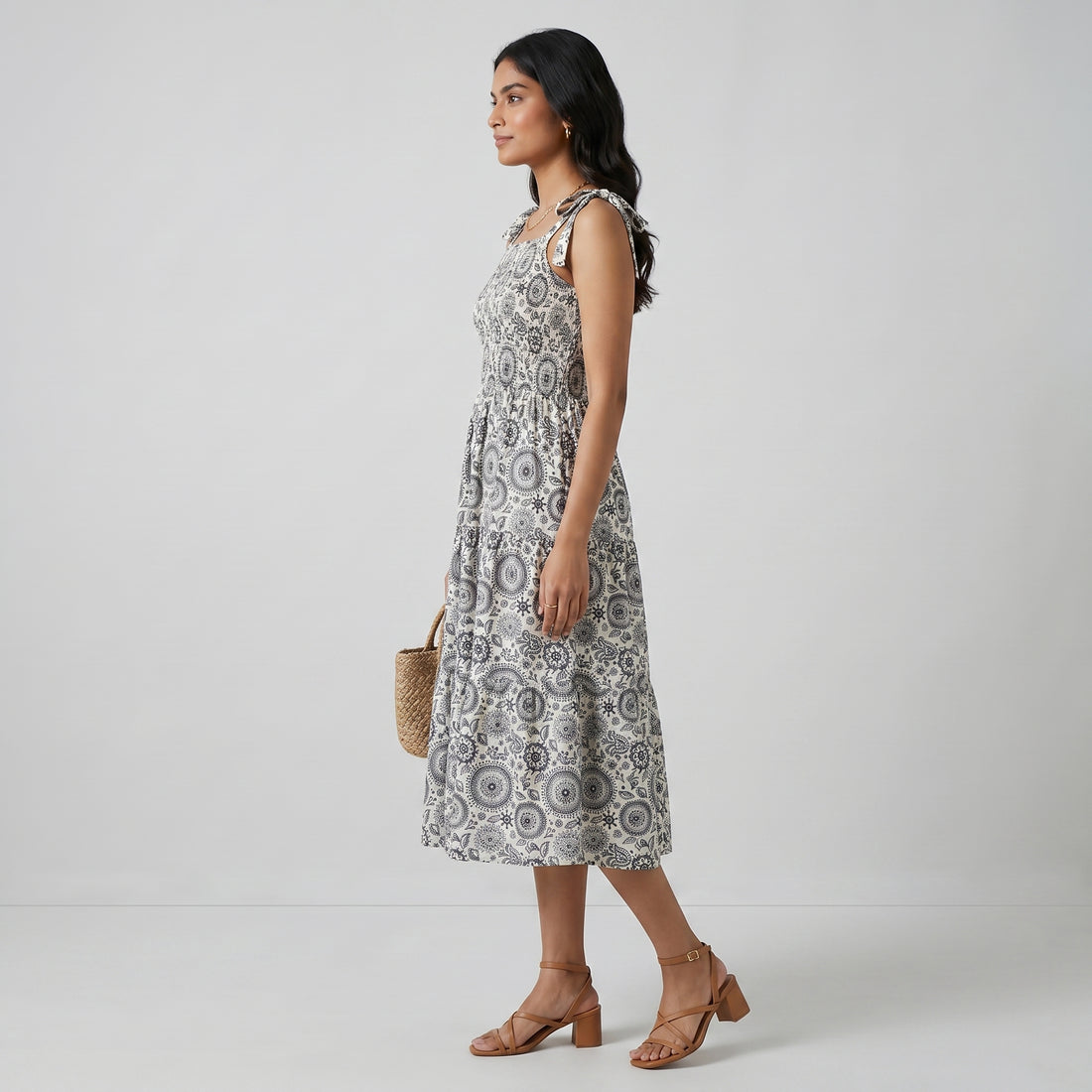 Printed Strappy Dress