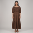 Cotton Solid Flared Dress