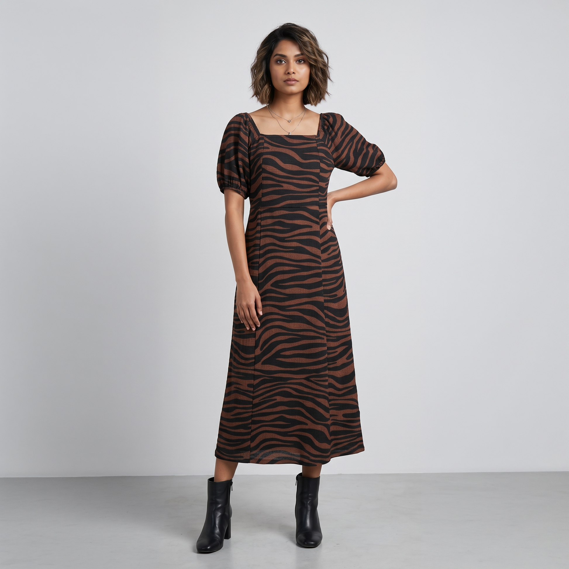 Printed Flared Dress