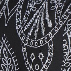 Cotton Embroidered Flared Dress