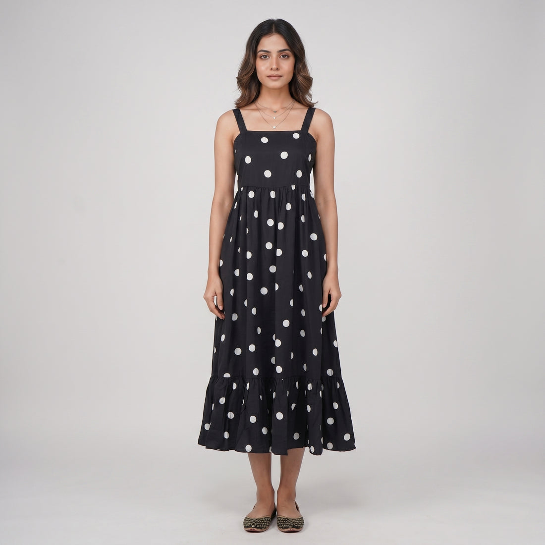 Polka Dot Flared Dress