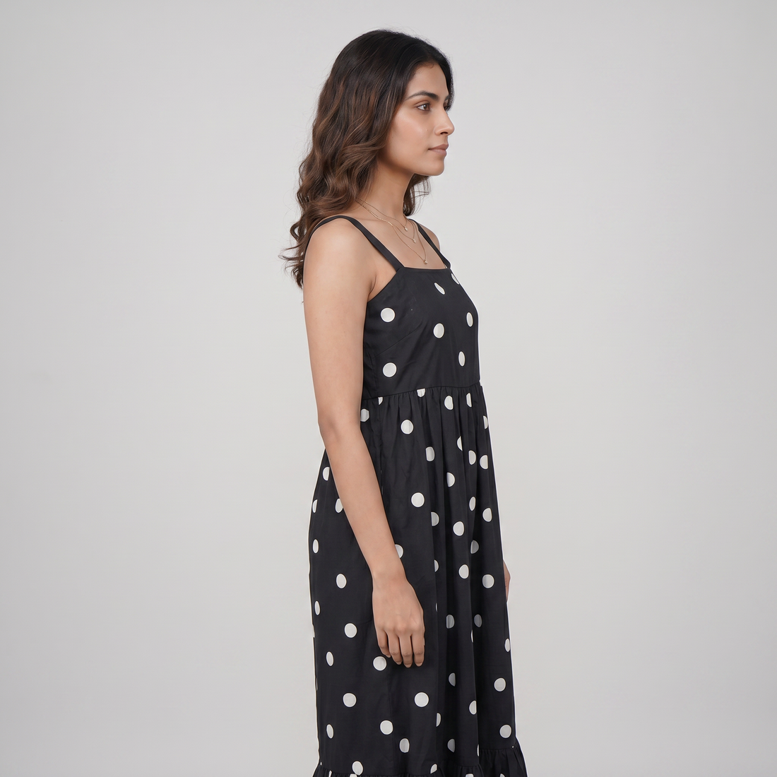 Polka Dot Flared Dress