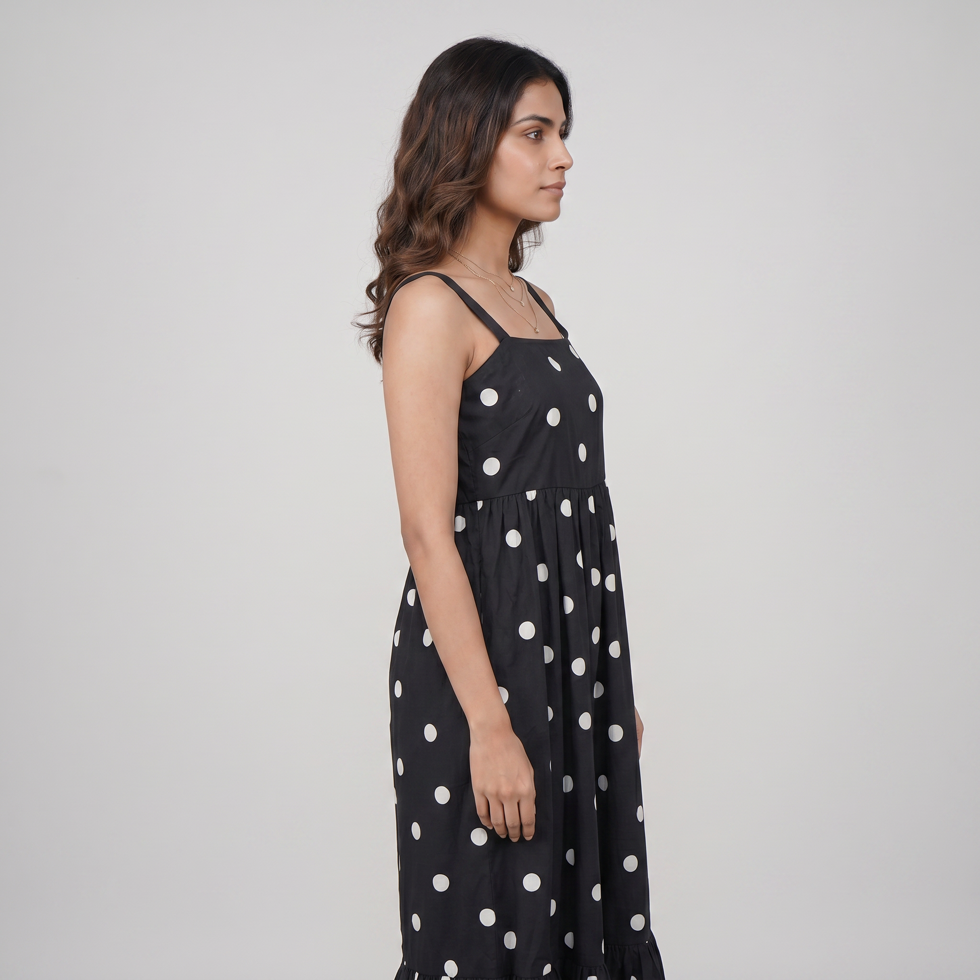 Polka Dot Flared Dress
