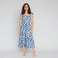 Printed Shoulder Strappy Flared Dress