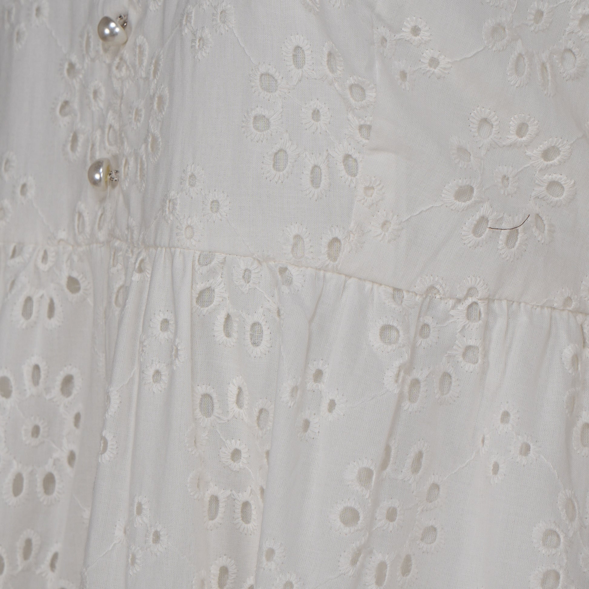 Cotton Schiffli Flared Dress