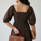 Embroidered Flared Dress