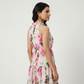 Printed Sleeveless Flared Dress