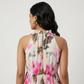 Printed Sleeveless Flared Dress