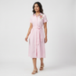 Cotton Embroidered Flared Dress