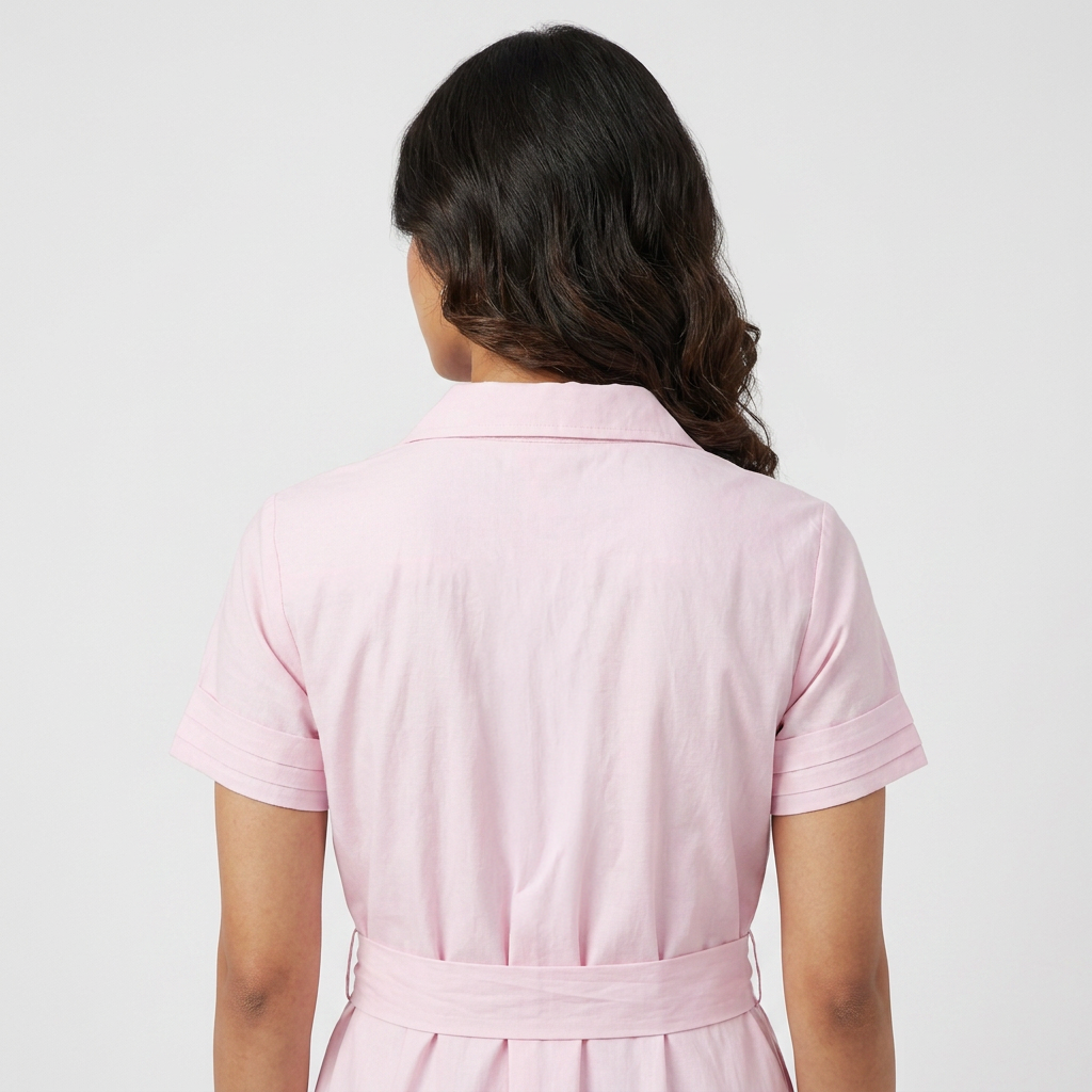 Cotton Embroidered Flared Dress