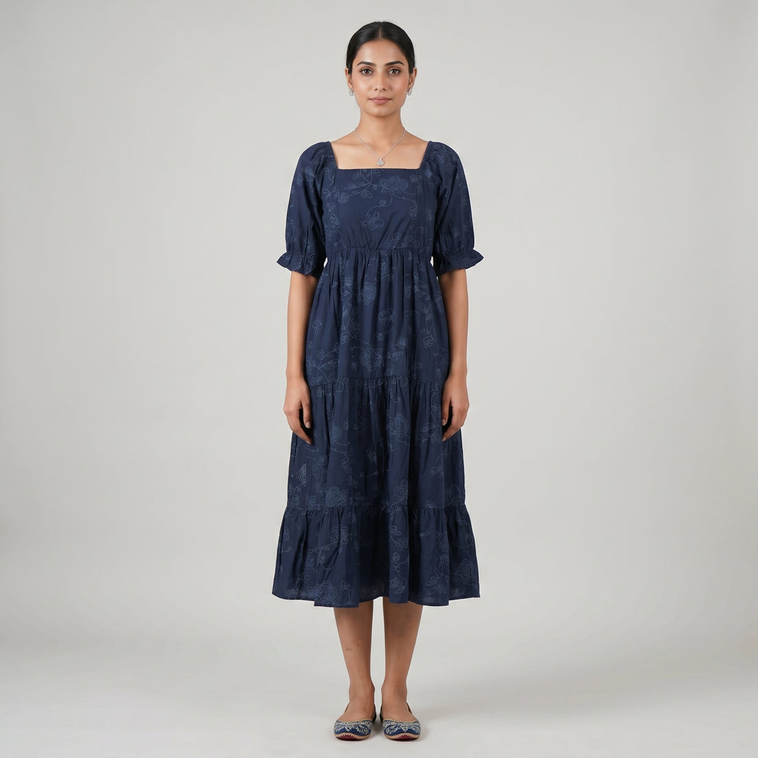 Printed Flared Dress