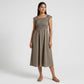 Cotton Solid Flared Dress