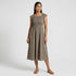 Cotton Solid Flared Dress