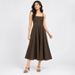 Solid Flared Dress
