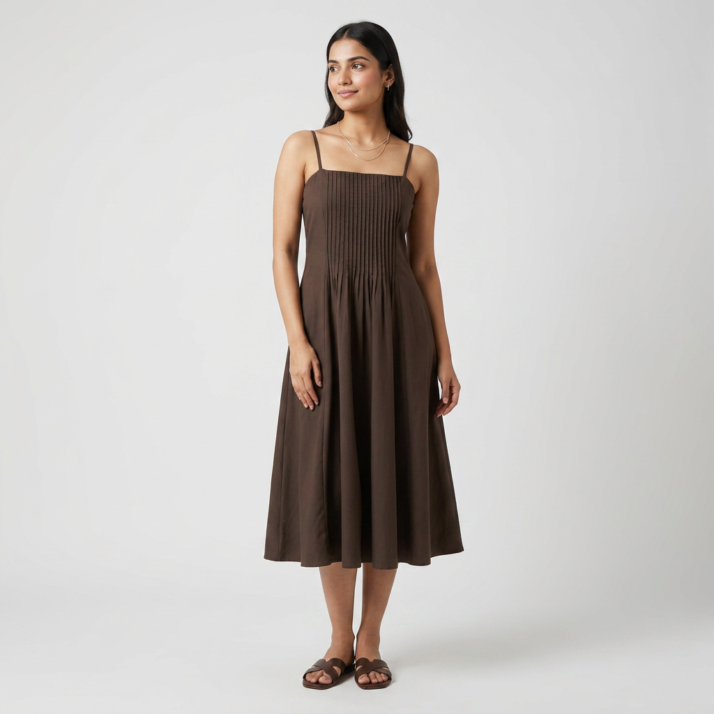 Solid Flared Dress