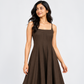 Solid Flared Dress