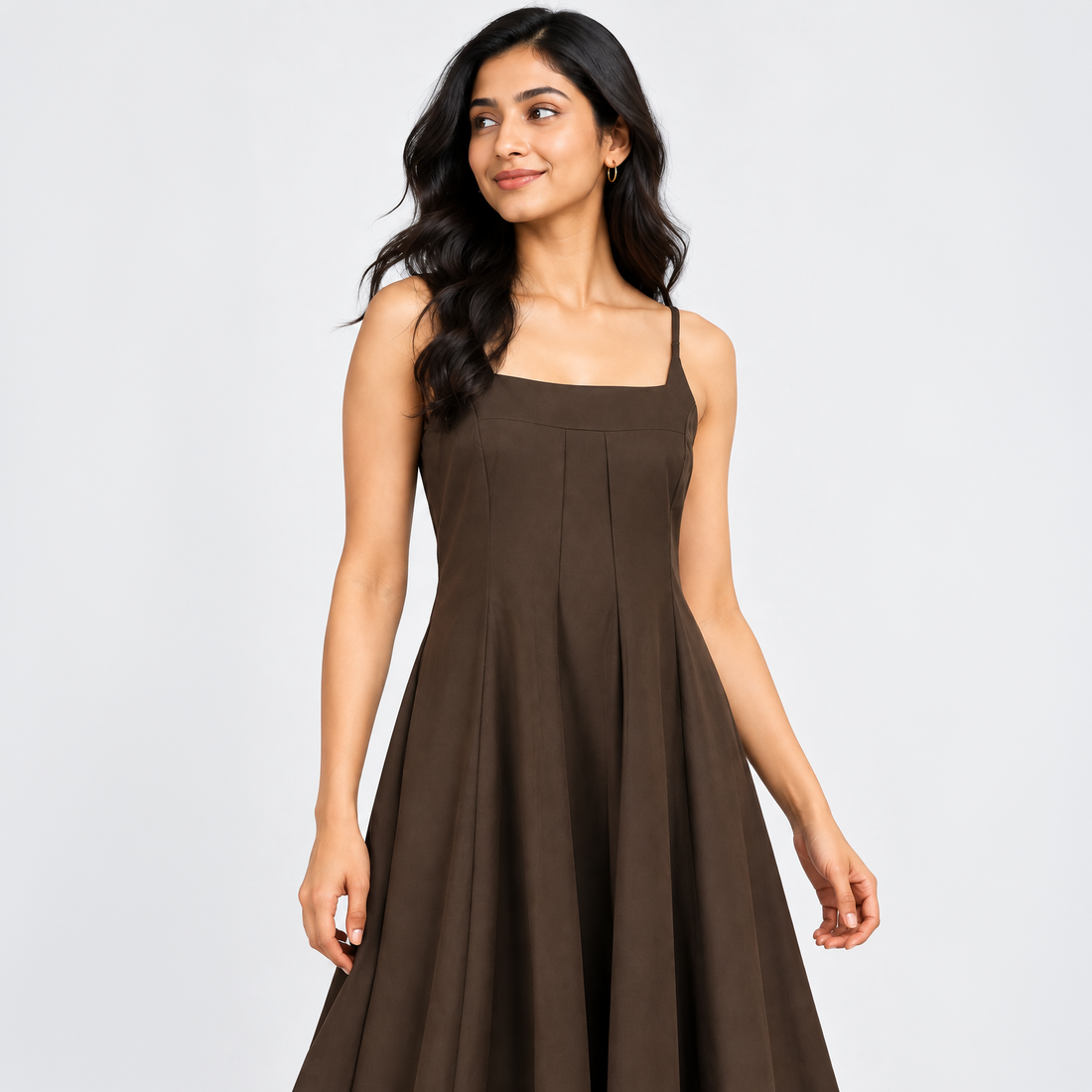 Solid Flared Dress