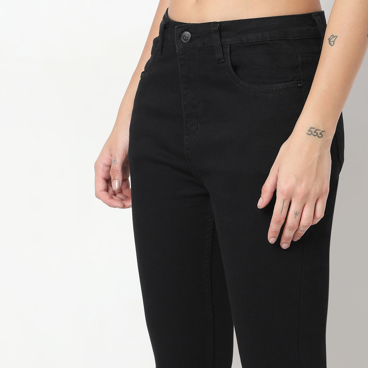 Highwaist Bootcut Clean Look High Rise Jeans