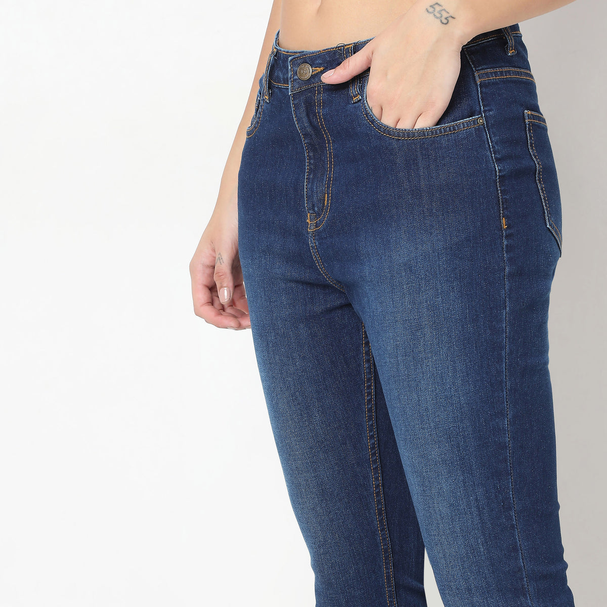 Highwaist Bootcut Clean Look High Rise Jeans