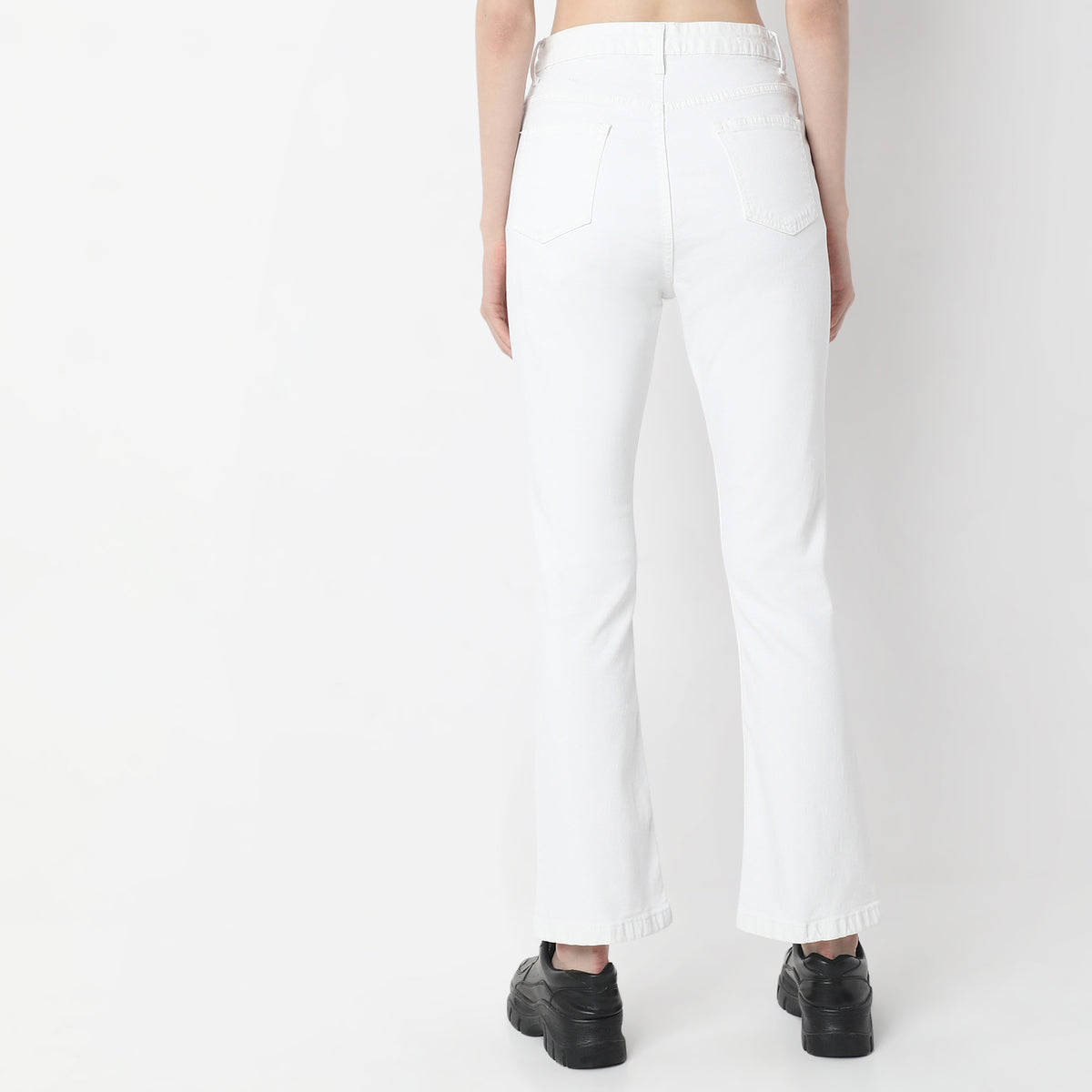 Highwaist Bootcut Clean Look High Rise Jeans