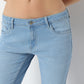 Boot Cut Solid Ankle Length Low Rise Jeans