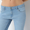 Boot Cut Solid Ankle Length Low Rise Jeans