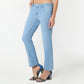 Boot Cut Solid Ankle Length Low Rise Jeans