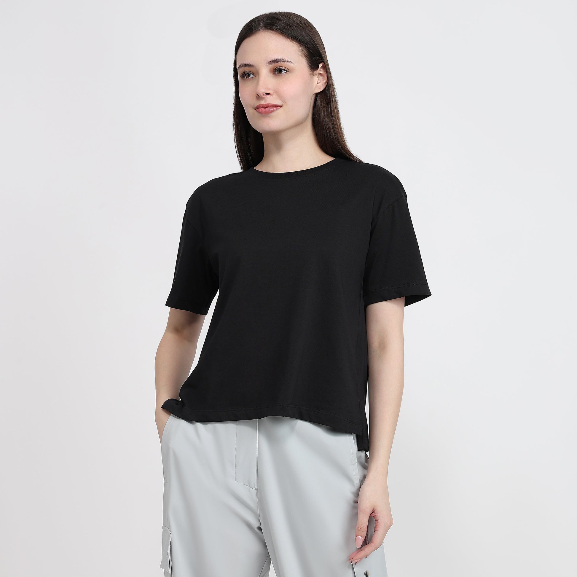 Air Dry Relaxed Fit Solid T-Shirt