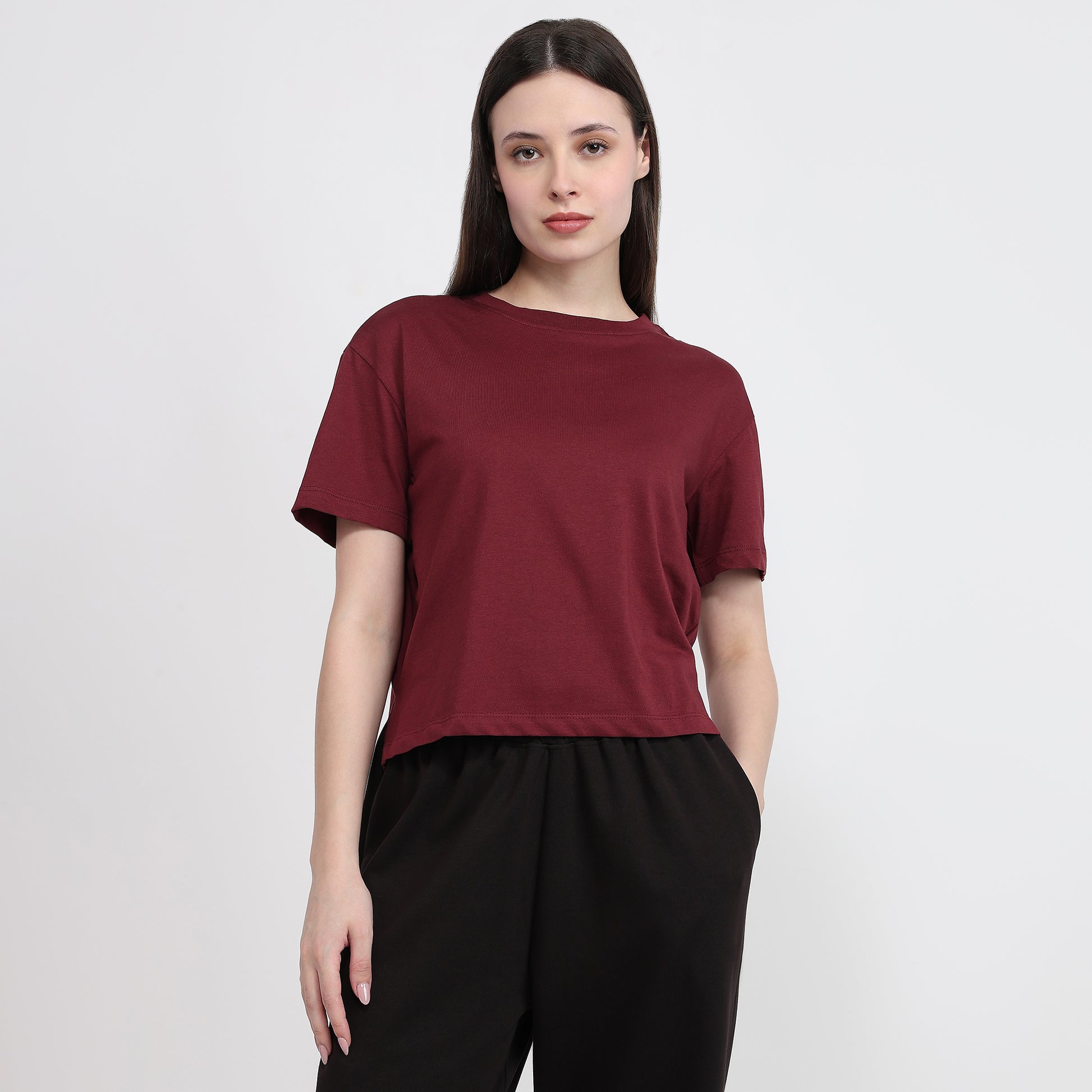 Air Dry Relaxed Fit Solid T-Shirt