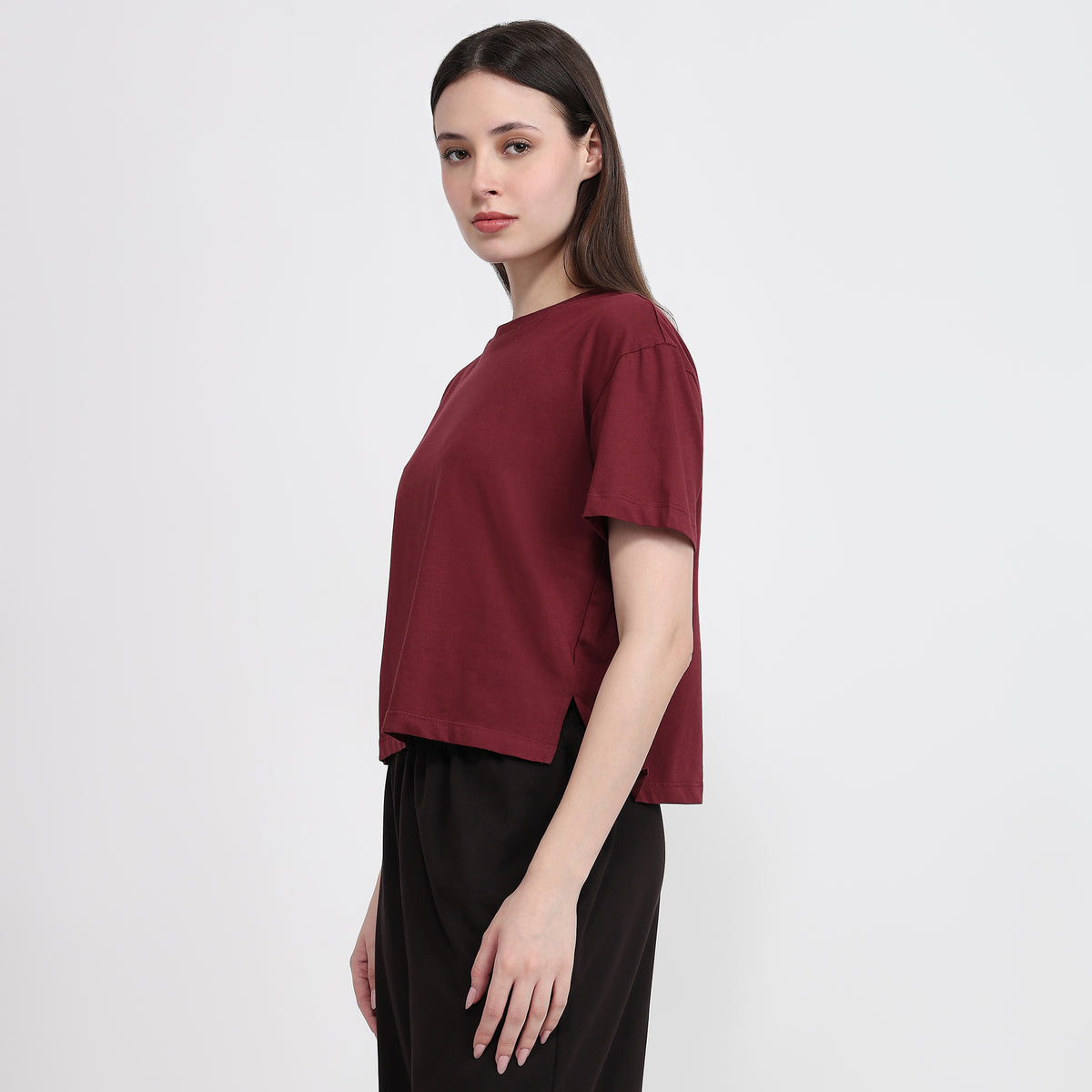 Air Dry Relaxed Fit Solid T-Shirt