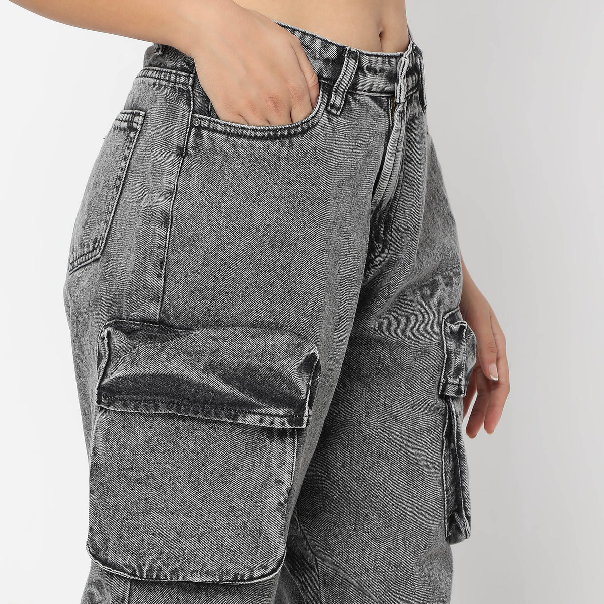 Slouch Fit High Rise Jeans