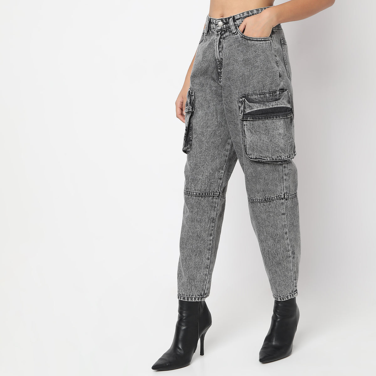 Slouch Fit High Rise Jeans