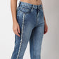 Frilled Highwaist Bootcut Look Jeans
