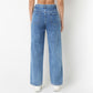 Straight Fit Denim With Emblished Stud Look