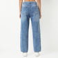 Highwaist Straight Fit Patch Denim