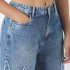 Highwaist Straight Fit Patch Denim