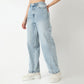 Straight Fit Solid Full Length High Rise Jeans