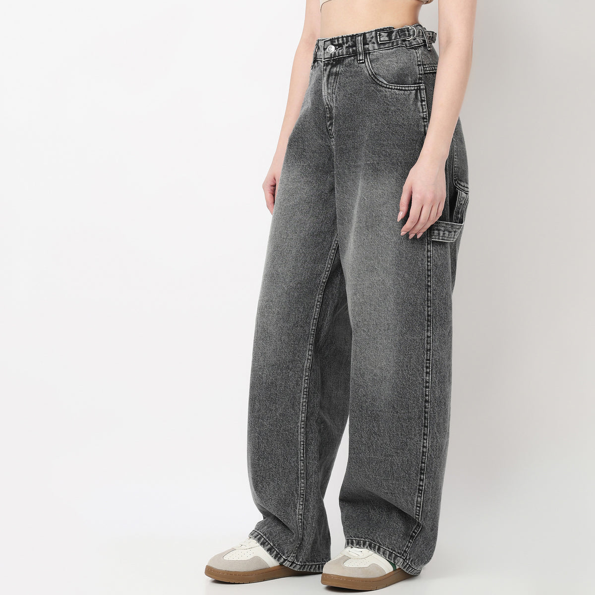 Low waist Barrel Fit Street Look Jeans