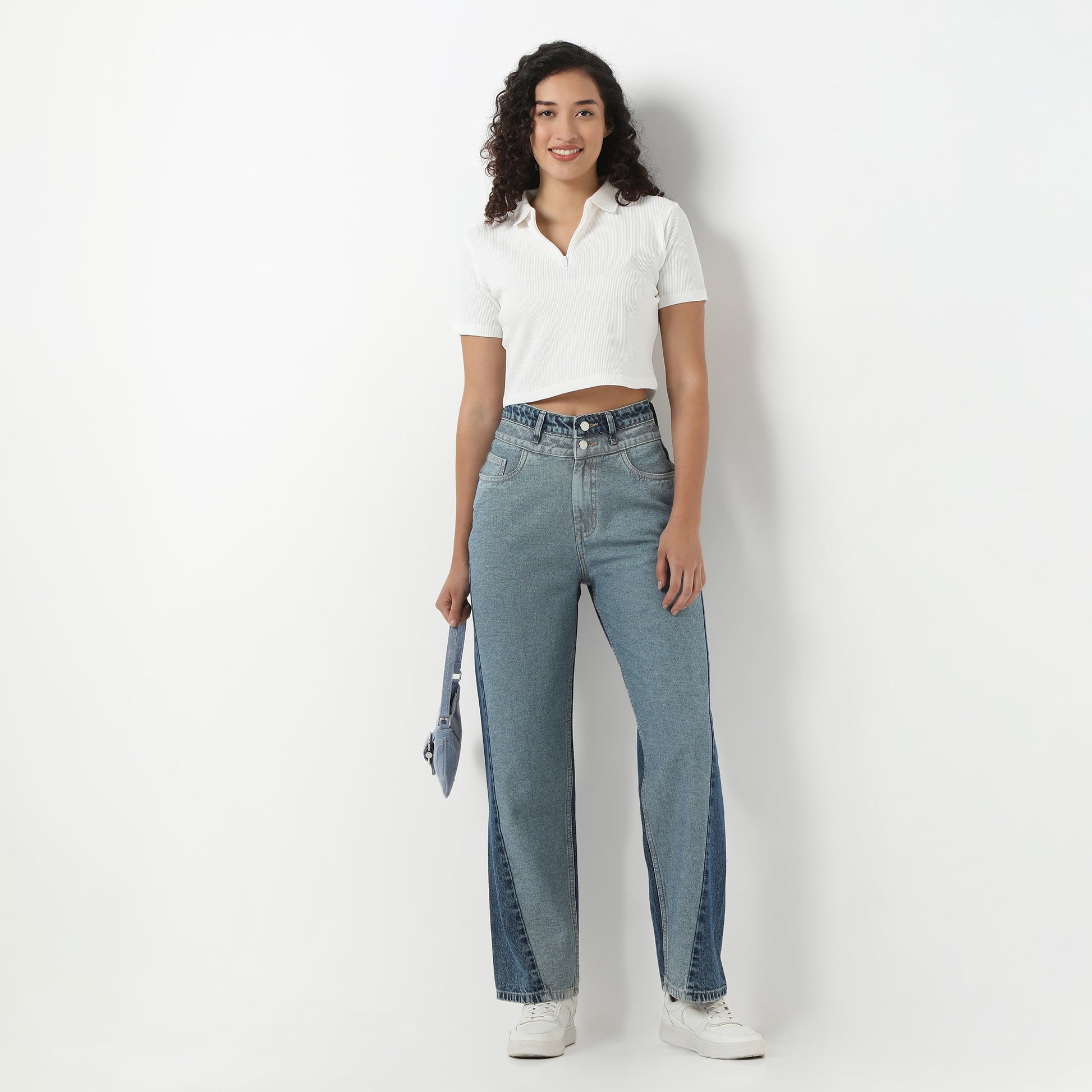 Two Tone Straight Fit Denim