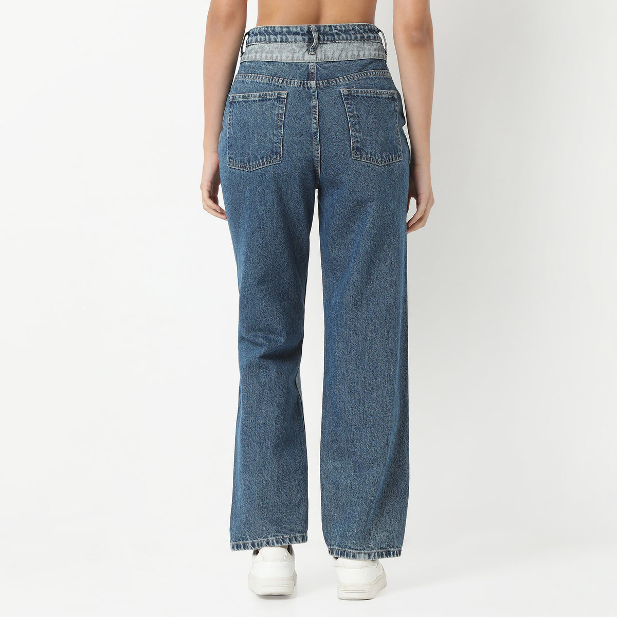 Two Tone Straight Fit Denim